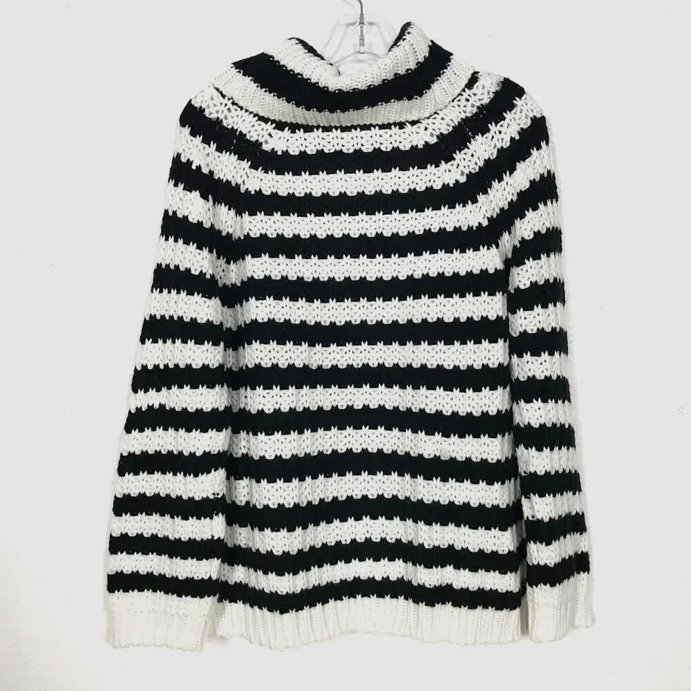 Catherine Malandrino Stripe Turtleneck Sweater - Picture 8 of 8